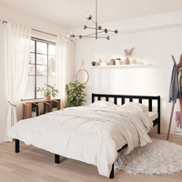Bed Frame without Mattress Solid Wood Double
