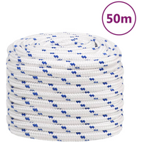 vidaXL Boat Rope White 20 mm 50 m Polypropylene