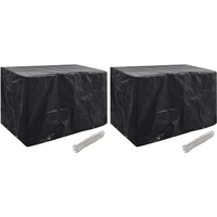 vidaXL Garden Furniture Covers 2 pcs 8 Eyelets 140x70x90 cm
