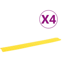 vidaXL Cable Protector Ramps 4 pcs 98.5 cm Yellow