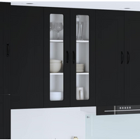 vidaXL Kitchen Cabinet Black 60 x 31 x 100 cm Engineered Wood