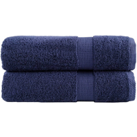 vidaXL Premium Shower Towels "SOLUND" 2 pcs Navy Blue 70x140 cm 600 gsm