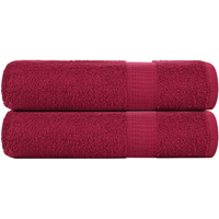 vidaXL Bath Towels "FROGN" 2 pcs Bordeaux 100x150 cm 360 gsm