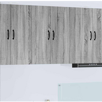 vidaXL Kitchen Cabinet Kalmar 2 pcs Grey Sonoma 30 x 31 x 80 cm