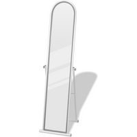 vidaXL Free Standing Floor Mirror Full Length Rectangular Grey