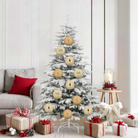 vidaXL Christmas Bauble Set XL 9 pcs Gold Plastic