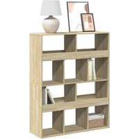 vidaXL Bookcase Sonoma Oak 100x33x125.5 cm Engineered Wood