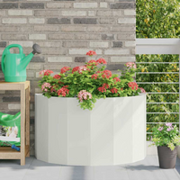 vidaXL Planter White 90 x 45 x 50 cm Steel
