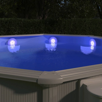 vidaXL Submersible Floating Pool LED Lamp with Remote Control White