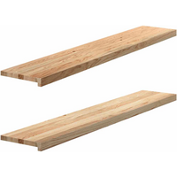 vidaXL Window Sills 2 pcs Untreated 140x30x2 cm Solid Wood Oak