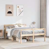 vidaXL Senior Bed with Headboard without Mattress 120x190 cm Small Double