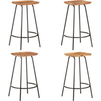 vidaXL Bar Stools 4 pcs Solid Acacia Wood