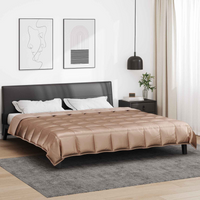 vidaXL Summer Duvet Gold 200 x 200 cm Satin and Microfiber