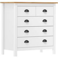 vidaXL Sideboard Hill White 79x40x80 cm Solid Pine Wood