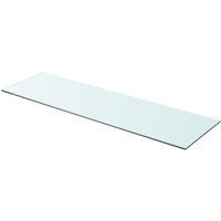 vidaXL Shelf Panel Glass Clear 90x25 cm