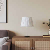 vidaXL Lamp Shade White Ø25x17 cm Wicker