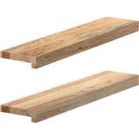 vidaXL Window Sills 2 pcs Untreated 70x15x2 cm Solid Wood Oak