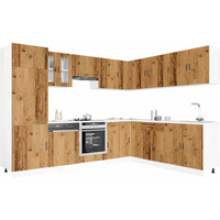 vidaXL 14 Piece Kitchen Cabinet Set Porto Old Wood Engineered Wood