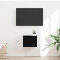 vidaXL TV Wall Cabinet Black 39 x 31 x 29.5 cm Engineered Wood