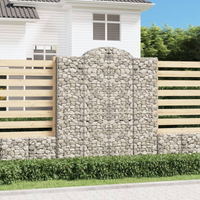 vidaXL Arched Gabion Baskets 18 pcs 200x50x220/240 cm Galvanised Iron