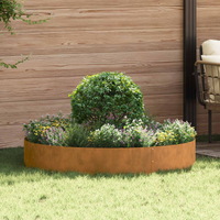 vidaXL Planter Ring Brown 120 x 120 x 20 cm Weathering Steel