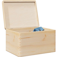 vidaXL Wooden Box with Lid 40x30x23 cm Solid Wood Pine