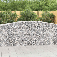 vidaXL Arched Gabion Baskets 9 pcs 400x50x100/120 cm Galvanised Iron