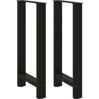 vidaXL Bar Table Legs Black 2 pcs 40x(90-91) cm Steel