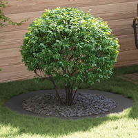 vidaXL suitable for Flat Tree Ring Black Ø90 / 120 cm Steel