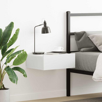 vidaXL Floating Nightstand White 40x30x15cm Engineered Wood