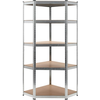 vidaXL Storage Shelf Silver 75x75x180 cm Steel and MDF