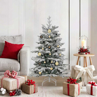 vidaXL Christmas Bauble Set 40 pcs Black and Gold Plastic