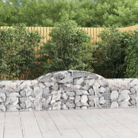 vidaXL Arched Gabion Baskets 6 pcs 300x30x60/80 cm Galvanised Iron
