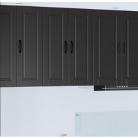 vidaXL Kitchen Cabinet with Door Black 60 x 31 x 80 cm Engineered Wood