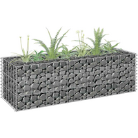 vidaXL Gabion Raised Bed Galvanised Steel 90x30x30 cm