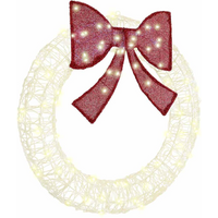 vidaXL Wreath with 80 LEDs Warm white 92 x 92 x 9.5 cm Acrylic