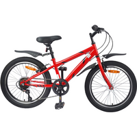 vidaXL Kids Bike 24'' 6-Speed for 8-12 Years Old Red