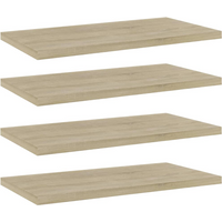 vidaXL Bookshelf Boards 4 pcs Sonoma Oak 40x20x1.5 cm Engineered Wood