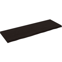 vidaXL Table Top Dark Brown 180x60x(2-6) cm Treated Solid Wood Oak