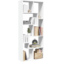 vidaXL Room Divider Bookcase White 67x25x161.5 cm Engineered Wood