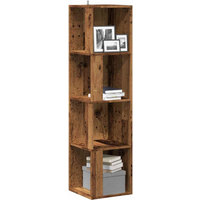 vidaXL Corner Cabinet Old Wood 33x33x132 cm Engineered Wood