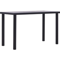 vidaXL Dining Table Black and Concrete Grey 120x60x75 cm MDF