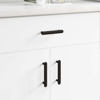 vidaXL Cabinet Handle 12 pcs Black 121 x 16.6 x 28.3 mm Iron
