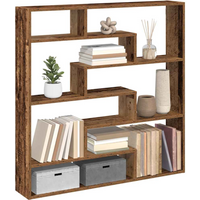 vidaXL Wall Cube Shelf 7 Compartments Old Wood Engineered Wood