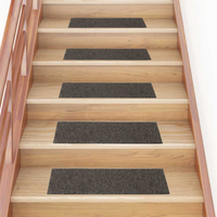 vidaXL Stair Mats Self-adhesive 15 pcs 76x20 cm Anthracite Rectangular