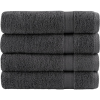vidaXL Premium Bath Towels "SOLUND" 4 pcs Anthracite 100x150 cm 600 gsm