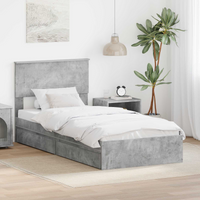 vidaXL Storage Bed Concrete Grey 70 x 190 cm Engineered Wood