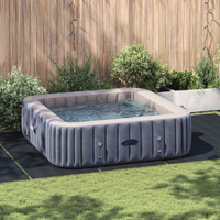 vidaXL Pool Ground Sheet Black 550 x 280 x 0.1 cm Non-woven Fabric