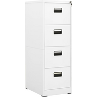 vidaXL Filing Cabinet White 46x62x133 cm Steel