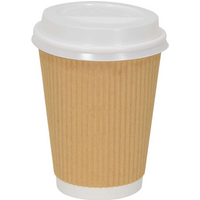 vidaXL Paper Coffee Cup Lids Ø90 mm 12oz and 16oz 1000 pcs White Plastic
